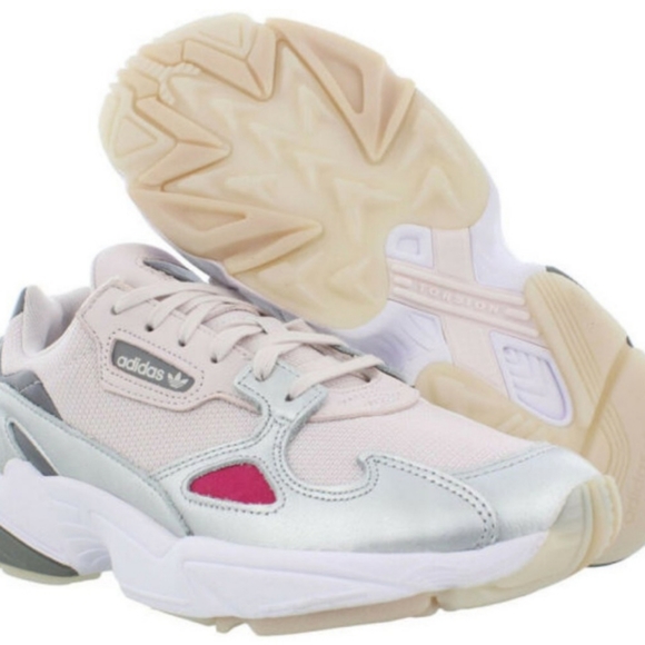 adidas Shoes - Adidas Originals Falcon Pink Silver Sneakers